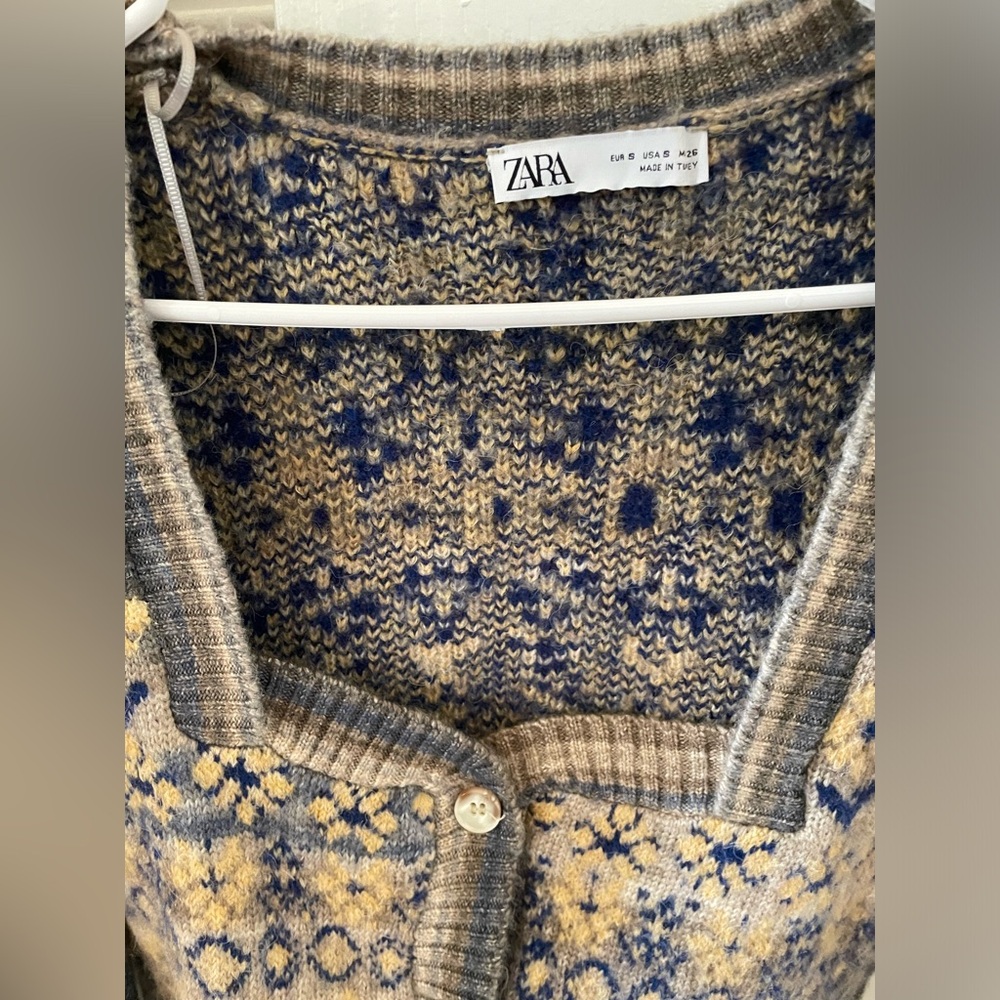 Zara Multicolor Patterned Cardigan - Picture 2 of 4